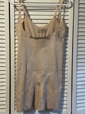 Shape FX Beige Shaping Bodysuit Romper